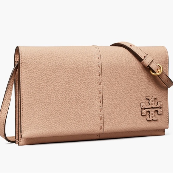 Tory Burch McGraw Leather Wallet Crossbody - Picture 2 of 10